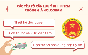 Lưu ý khi thiết kế tem chống hàng giả